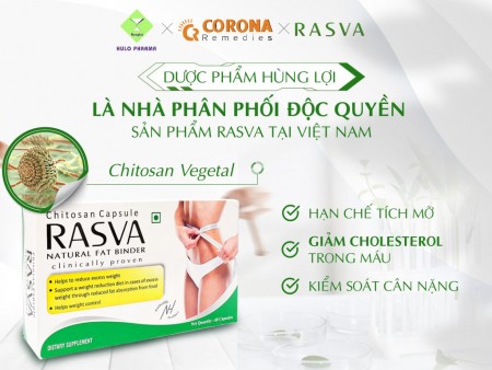 THÔNG BÁO: DƯỢC PHẨM HÙNG LỢI LÀ NHÀ PHÂN PHỐI ĐỘC QUYỀN SẢN PHẨM RASVA TẠI VIỆT NAM